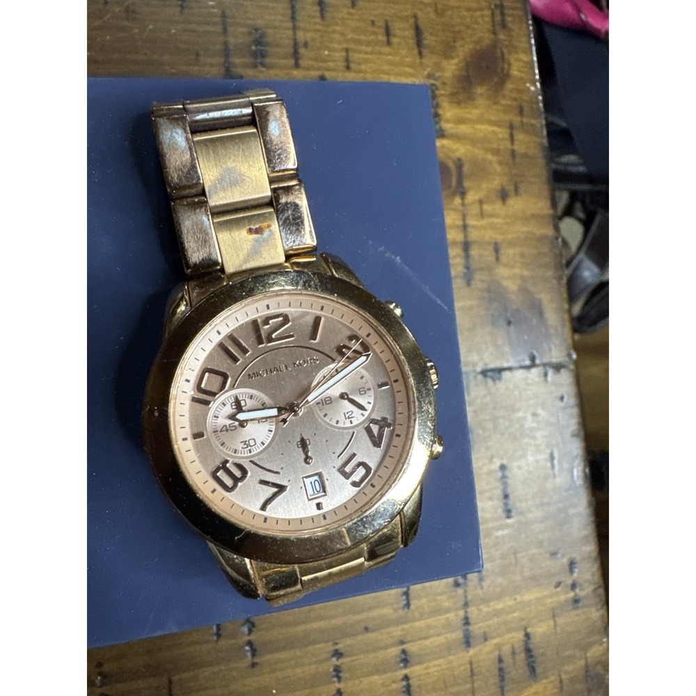 Michael Kors MK-5727 Gold Tone Chronograph Men's Watch Date Stainless Steel
